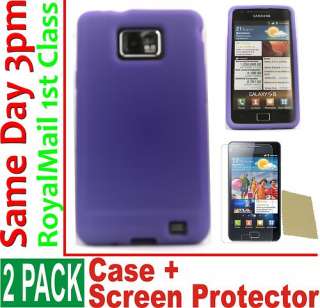 Purple Silicone Case Cover for Samsung Galaxy S2 i9100  