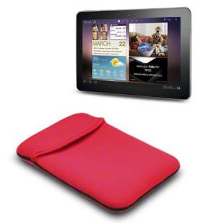 RED NEOPRENE POUCH FOR SAMSUNG GALAXY TAB 10.1 TABLET  