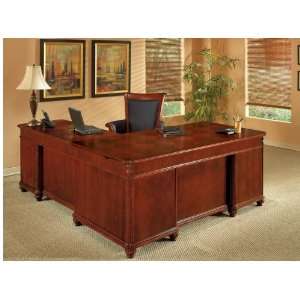  DMI Antigua Veneer L Shaped Desk with Executive Chair 