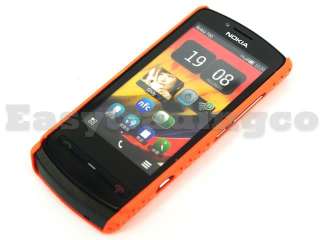 Mesh Hard Back Cover Case for Nokia 700 Orange  