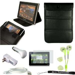  Black Premium Durable Leather Cover Sleeve Carrying Case 