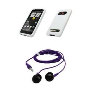  HTC EVO 4G White Silicone Skin Case Cover Cell Phone 