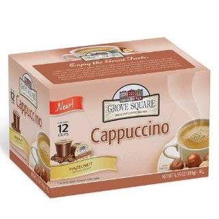 Grove Square Cappuccino Cups, Hazelnut,Single Serve Cup for Keurig K 
