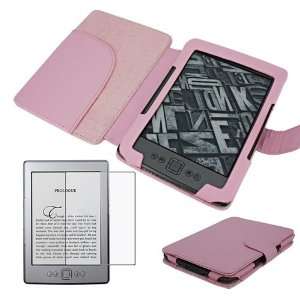   Leather Cover Case + Screen Protector for  Kindle 4th Generation