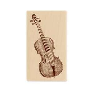  Vintage Violin Wood Mounted Rubber Stamp 