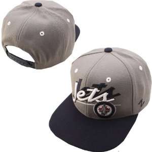  Zephyr Winnipeg Jets Shadow Script Snapback Adjustable Hat 