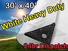WHITE HEAVY DUTY TARP 30 x 40 Waterproof Tarp Canopy Cover. White Tarp 