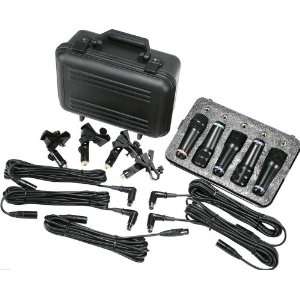   Drum Mics Including XLR Cables, Clamps, and Carrying Case Musical