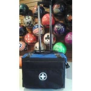   : The Doctor Double Ball Roller Bowling Bag  Blue: Sports & Outdoors