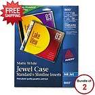 Avery Inkjet CD/DVD Jewel Case Inserts   AVE8693   2 Item Bundle
