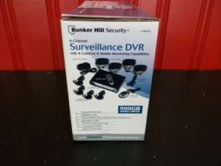 Bunker Hill 4 Cameras 500 GB DVR Surveillance Security System   LNIB 