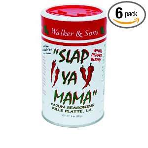 Slap Ya Mama Cajun Seasoning, White Pepper Blend, 8 Ounce (Pack of 6 