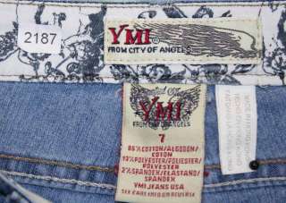 YMI sz 7 Womens Juniors Blue Jeans Denim Short Shorts MD16  
