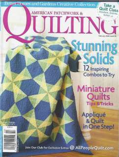 American Patchwork & Quilting February 2008 #90 ~ Miniature Quilts 