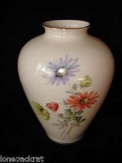 Antique Bavaria Germany Porcelain Vase   Flower Design  