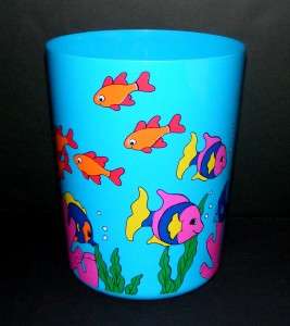   Knight Ltd FISH WINDOW WASTEBASKET Tropical Aquarium Coral Reef Ocean