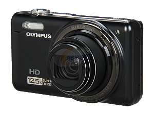 OLYMPUS VR 320 Black 14 MP 24mm Wide Angle Digital Camera
