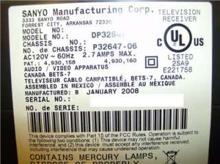 Repair Kit, Sanyo DP32647 LCD TV , Capacitors Only, Not the Entire 