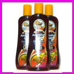 LOT of 3 Australian Gold GELEE Tanning Bed Lotion NEW! 054402250303 