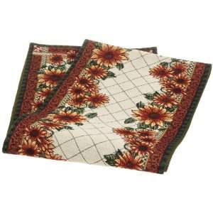 DII Sunflower Tapestry Table Runner