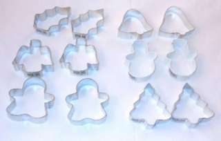 Wilton Metal Christmas Cookie Cutters Lot Of 12 Assorted NEW 