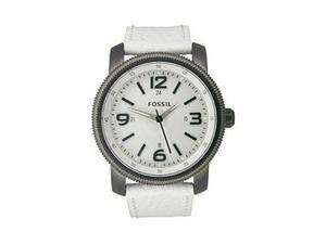    Fossil JR1123 Analog White Dial Leather Mens Watch