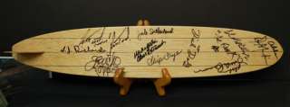Surf Legends Signed Balsa Wood Surfboard Koa Fin  