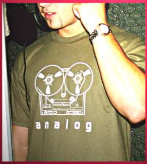 ANALOG Audio T Shirt/Retro/Tascam/Reel/Military Green  