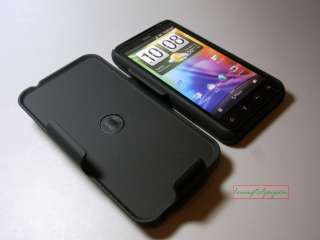 BLACK color BELT CLIP HOLSTER STAND HARD SKIN COVER CASE for HTC EVO 