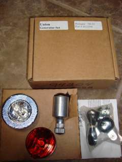   Halogen Bicycle Bike Light Front and Tail Light Set New Silver  