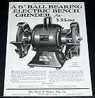 1929 old magazine print ad black decker electric bench grinder art 