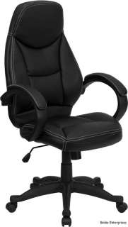 Black Leather High Back Computer Office Desk Chair New  