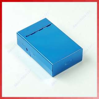   Magnetic Aluminum Cigar Cigarette Case Pocket Box 20 PCS Blue  