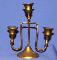 Vintage European Brass Candelabra Candle Holder Candlestick  