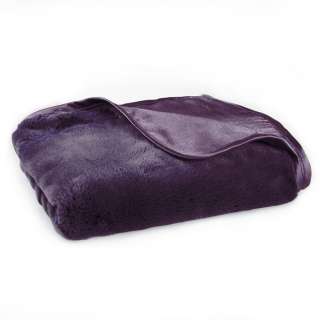 Nap Luxe Travel Blanket   Eggplant, from Brookstone  