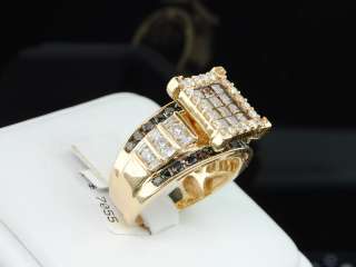   Gold 2Ct. Princess Cut Chocolate Brown Diamond Engagement Ring  