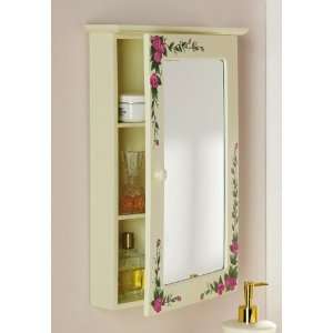  Pink Rose Floral Bathroom Medicine Wall Cabinet By 