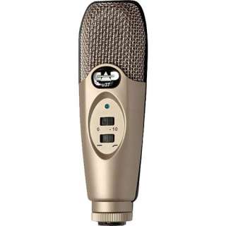 The CAD U37 USB Studio Condenser Microphone features a USB connection 