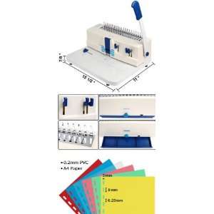  Comb Binding Machine Paper Puncher Blue: Office Products
