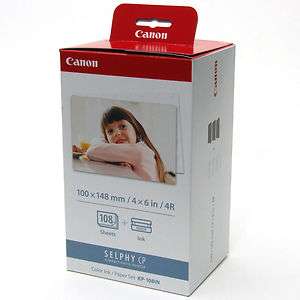 Canon KP 108IN 6x4 Colour Ink & Paper Set For Selphy Printers 