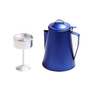   Cup Camping Coffee Maker w Filter Metallic Blue: Home & Kitchen