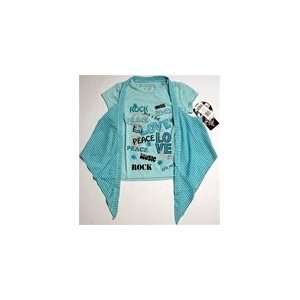   Ride Girls 4 6x Lite Blue Peace, Love, Rock n Roll Vest Set: Baby
