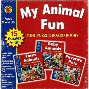  My Animal Fun Mini  Board Puzzles Books Toys & Games
