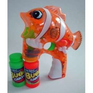   Cartoon Fish Bubble Gun  Led Clownfish Bubble Blaster Toys & Games