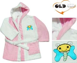   BATHROBE FOR TODDLERS   100% COTTON TERRY CLOTH ROBE FOR GIRLS  
