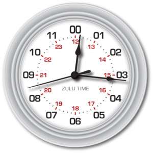 24 Hour Universal   Zulu   Greenwich Clock Military UTC  