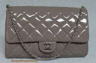 Sold Out Chanel Patent Grey Clutch Flap Bag New 2011A Soho Chanel 