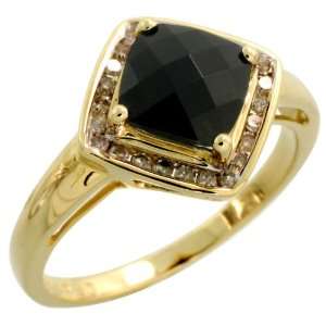   Carats 7mm Cushion Cut Black Sapphire Stone, 1/2 in. (12mm) wide, size