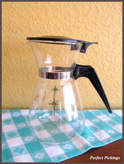 Small Vintage Pyrex Starburst Coffee Carafe