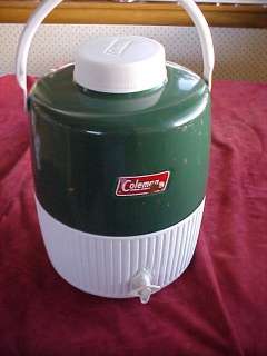 Vintage Coleman Green Insulated Water Jug Cooler Camping Picnic Party 